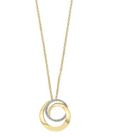 Effy 14K Yellow Gold & Diamond Swirl Pendant Necklace
