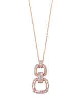 Effy 14K Rose Gold & Diamond Link Pendant Necklace