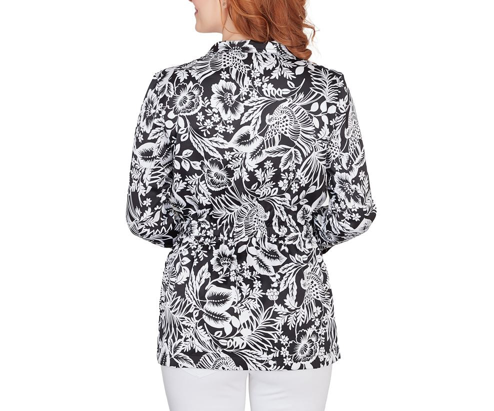 Ruby Rd. Womens Snap Front Floral Jacket