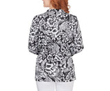 Ruby Rd. Womens Snap Front Floral Jacket