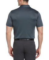 PGA Tour Mens Asymmetric Gradient Print Short Sleeve Polo Shirt