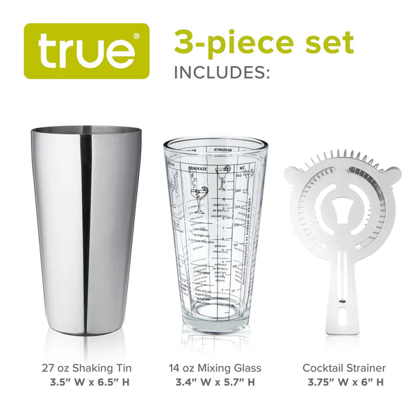 True Mixologist Barware 3 Peice Set