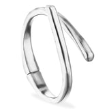 UNOde50 Silver Alloy Tubular Shaped Bangle Bracelet - Medium