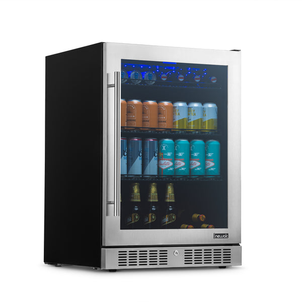 NewAir 224 Can Premium Built-in Beverage Fridge with Color Changing Lights