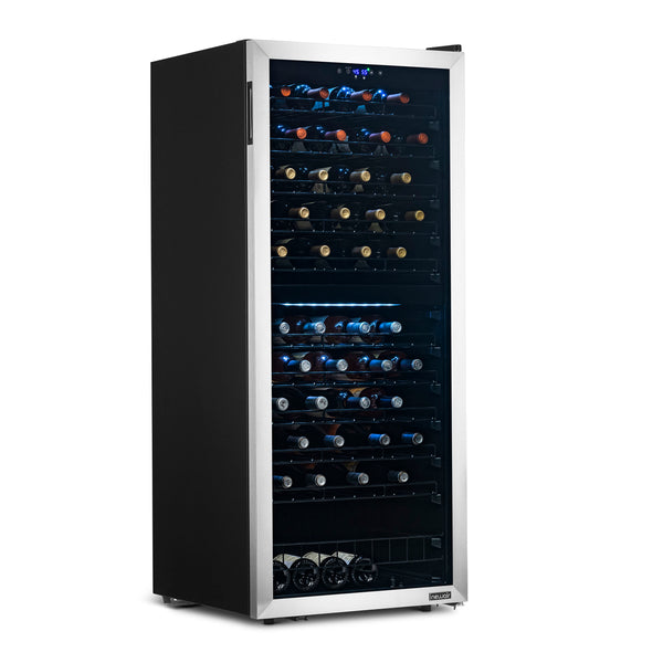 NewAir Freestanding 98 Bottle Dual Zone Compressor Wine Fridge