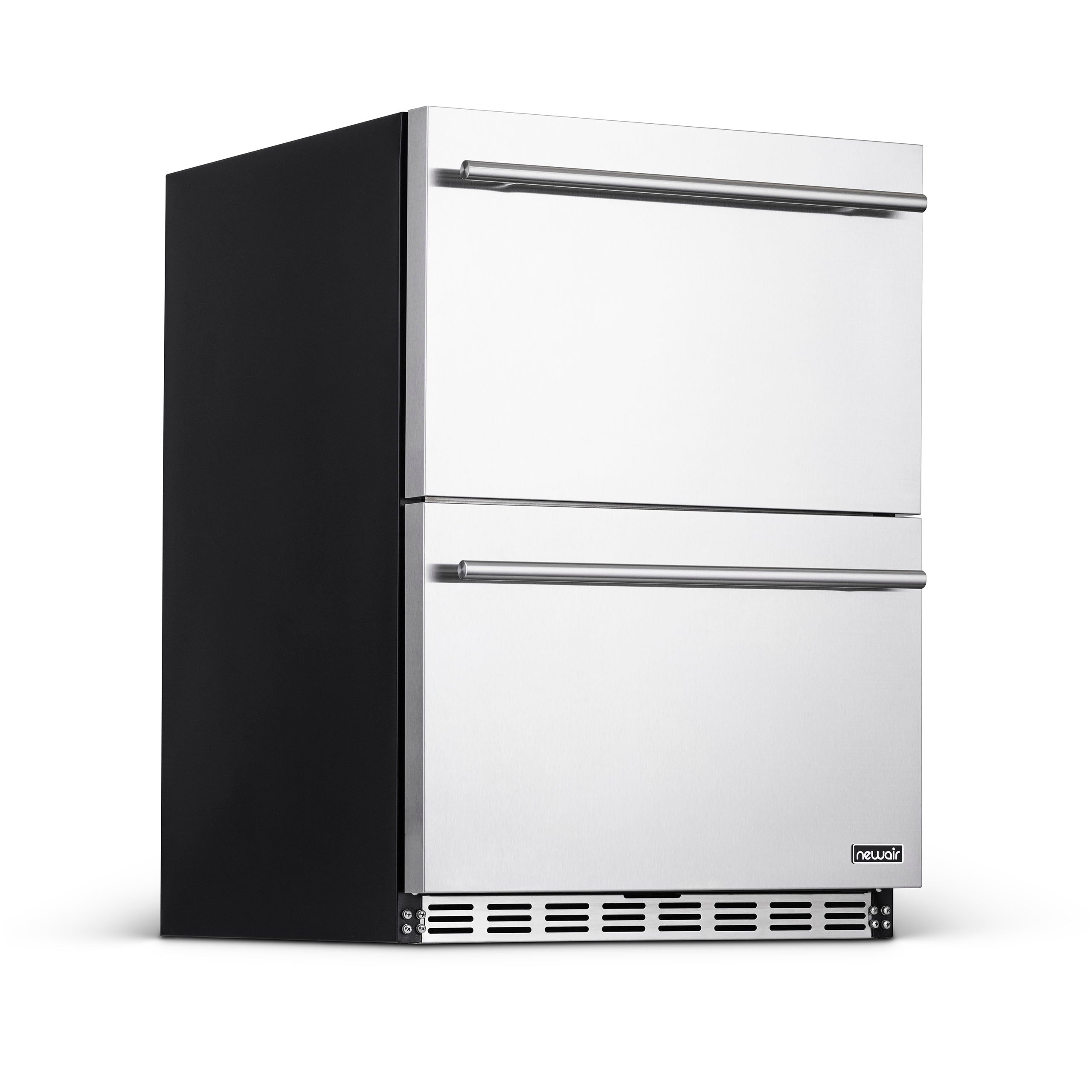 NewAir 24” Built-in 20 Bottle and 80 Can Dual Drawer Outdoor Wine and Beverage Fridge