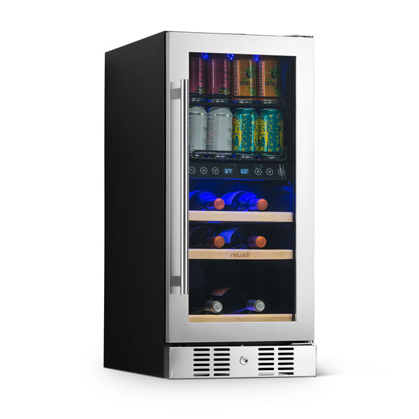 NewAir 48 Can, 9 Wine Bottle Dual Zone Compressor Wine Cooler