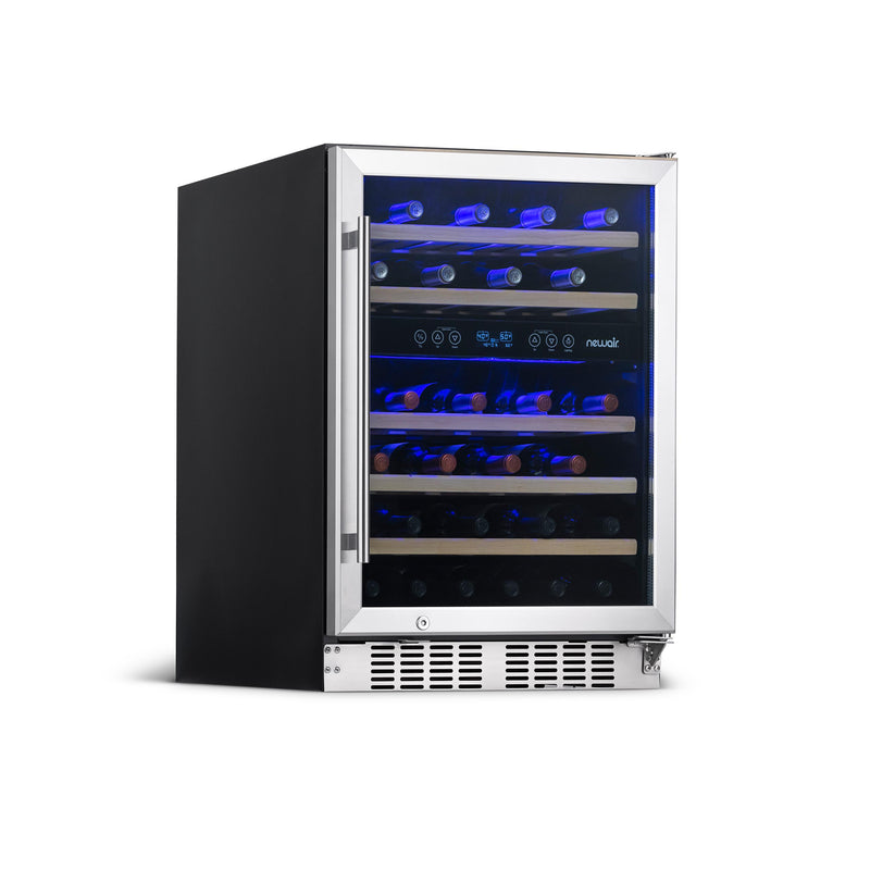NewAir 24" Built-In 46 Bottle Dual Zone Compressor Wine Fridge