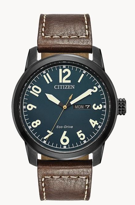 Citizen Mens Chandler Eco-Drive Watch - Brown Leather Strap