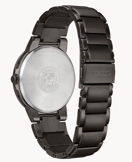 Citizen Mens Axiom Eco-Drive Watch - Gray Stainless Steel Bracelet