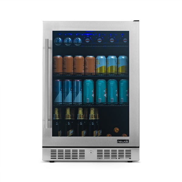 NewAir 224 Can Premium Built-in Beverage Fridge with Color Changing Lights