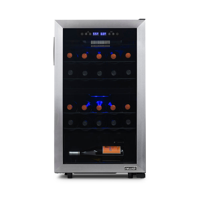 NewAir 28 Bottle Dual Zone Freestanding Wine Cooler
