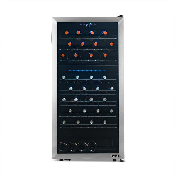 NewAir Freestanding 76 Bottle Dual Zone Compressor Wine Fridge