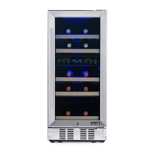 NewAir 15" Built-In 29 Bottle Dual Zone Compressor Wine Cooler