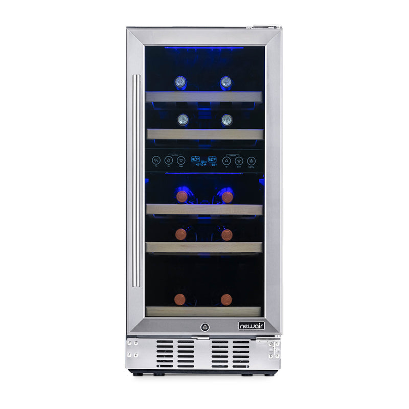 NewAir 15" Built-In 29 Bottle Dual Zone Compressor Wine Cooler