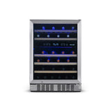 NewAir 24" Built-In 46 Bottle Dual Zone Compressor Wine Fridge