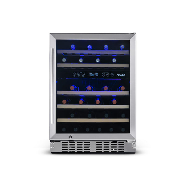 NewAir 24" Built-In 46 Bottle Dual Zone Compressor Wine Fridge