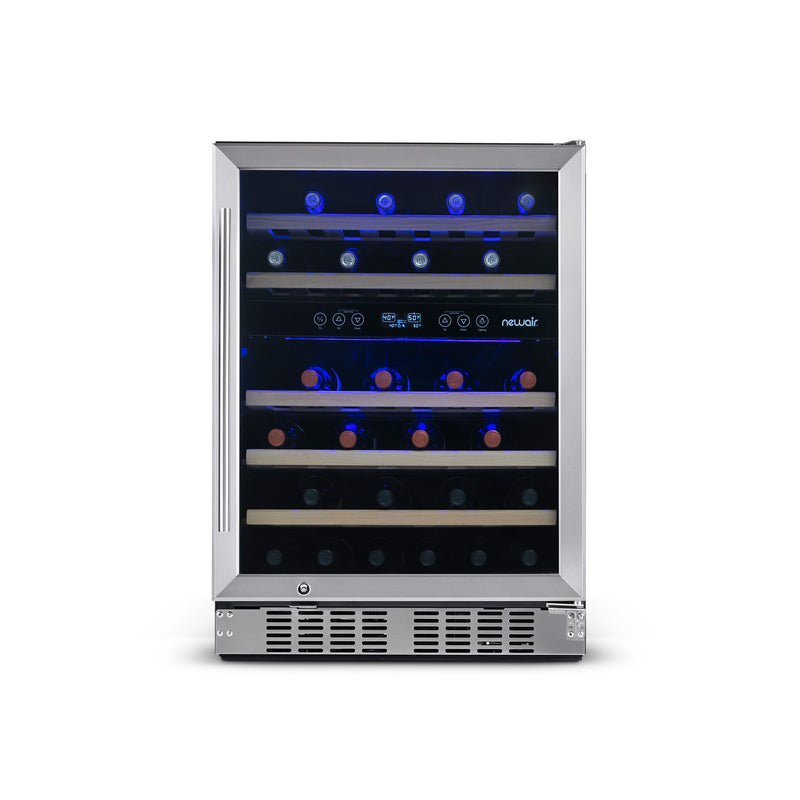 NewAir 24" Built-In 46 Bottle Dual Zone Compressor Wine Fridge