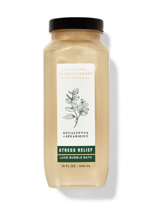 Bath & Body Works Aromatherapy Luxe Bubble Bath - Stress Relief - Eucalyptus & Spearmint