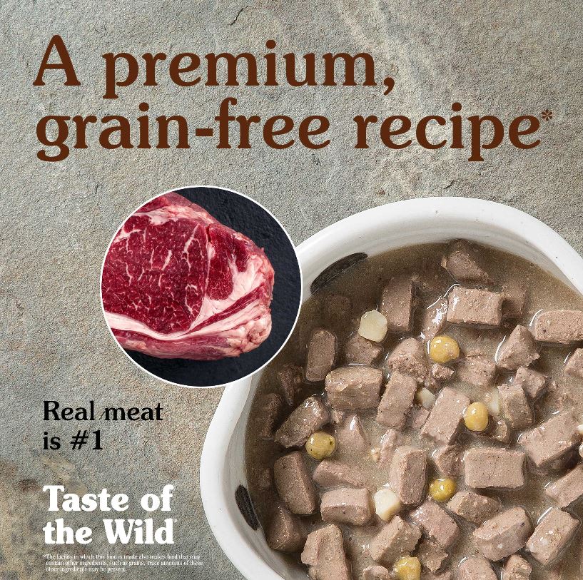 Taste of the Wild High Prairie Canine Formula with Bison in Gravy Wet Dog Food - 13.2 oz.