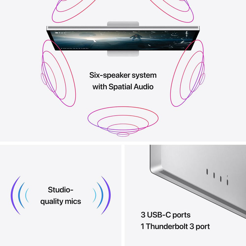 Apple Studio Display - Standard Glass - Tilt- and Height-Adjustable Stand