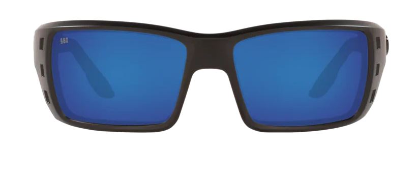 Costa Del Mar Mens Permit Blackout Frame Blue Mirror 580 Glass Lens Polarized Sunglasses