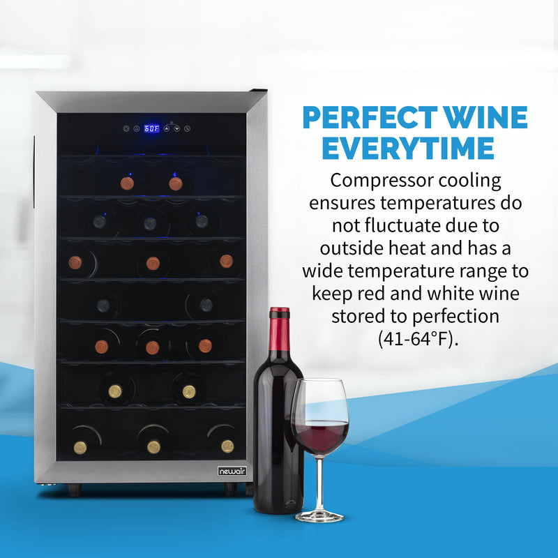 NewAir 50 Bottle Single Zone Freestanding Wine Cooler