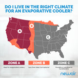 Newair Evaporative Air Cooler and Portable Cooling Fan - 470 CFM