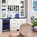 NewAir 24" Built-In 46 Bottle Dual Zone Compressor Wine Fridge