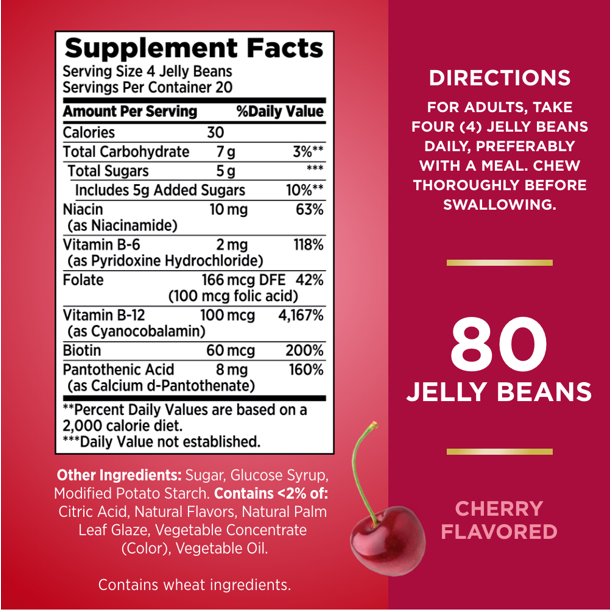 Nature's Bounty Energy Jelly Beans - 80 Count