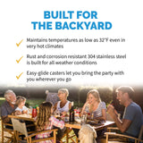 NewAir 15” Built-in 90 Can Outdoor Beverage Fridge