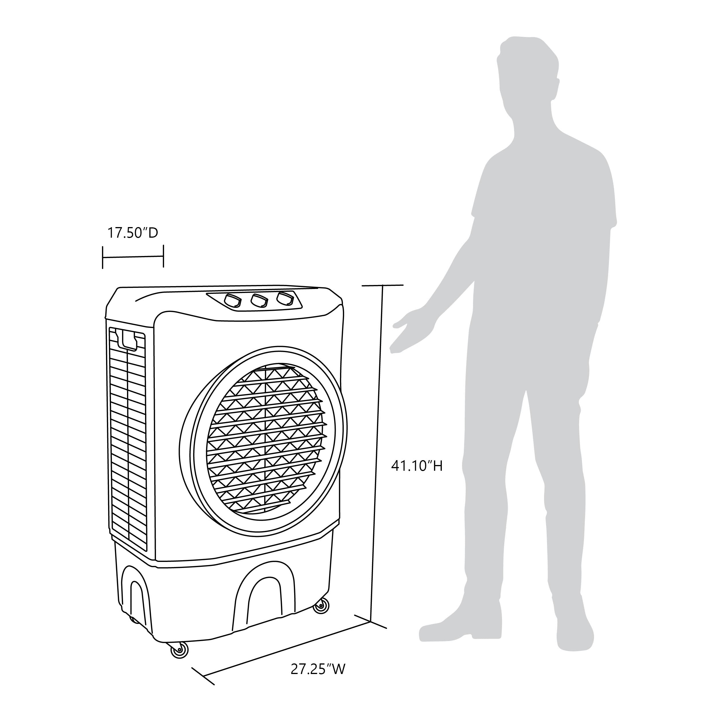 Frigidaire Indoor & Outdoor Evaporative Cooler, 1650 CFM, 10.6 Gallon Water Tank