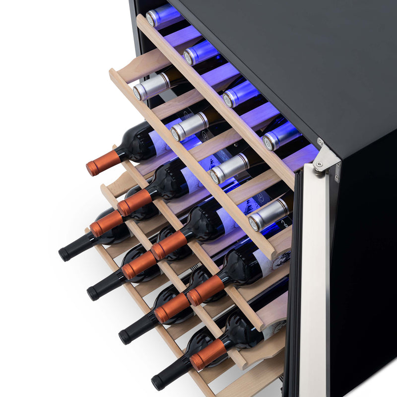 NewAir 24" Built-In 46 Bottle Dual Zone Compressor Wine Fridge