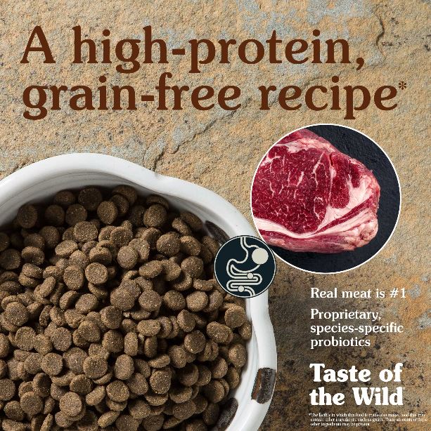 Taste of the Wild High Prairie Canine Recipe with Roasted Bison & Roasted Venison Dry Dog Food - 5 lbs.