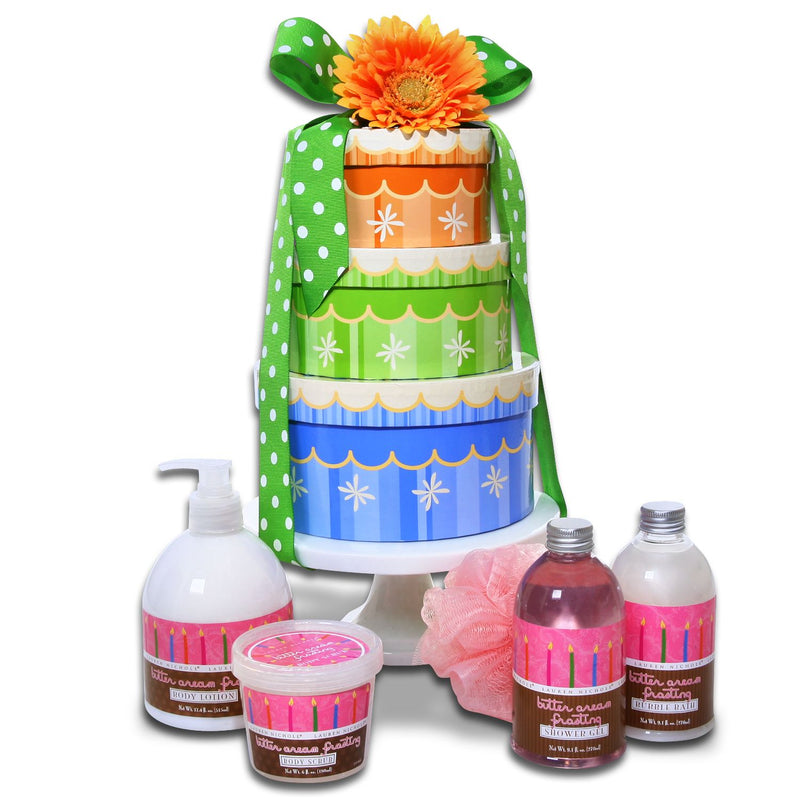 Alder Creek Gift Baskets - Happy Birthday Spa Wishes Gift Tower