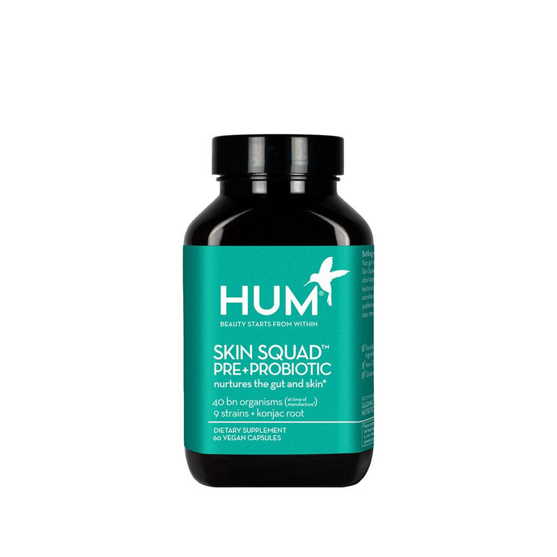 HUM Nutrition Skin Squad Pre + Probiotic Clear Skin Dietary Supplement Capsules - 60 Ct.