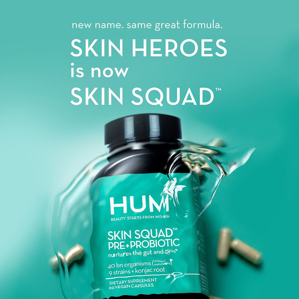 HUM Nutrition Skin Squad Pre + Probiotic Clear Skin Dietary Supplement Capsules - 60 Ct.