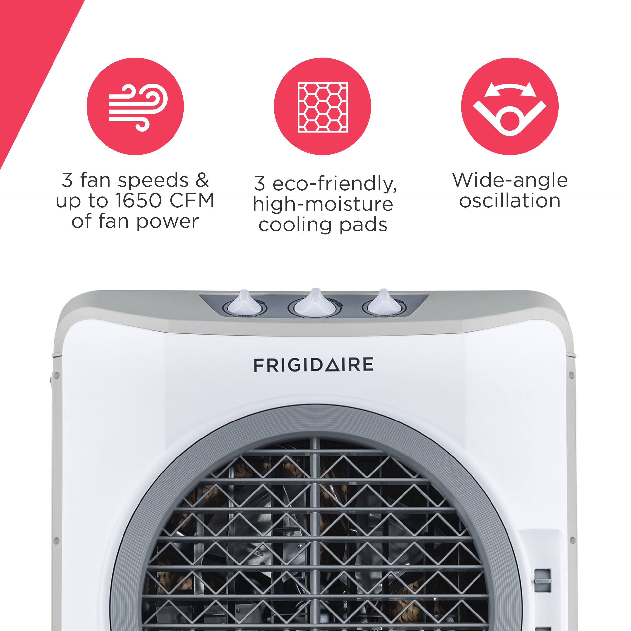 Frigidaire Indoor & Outdoor Evaporative Cooler, 1650 CFM, 10.6 Gallon Water Tank