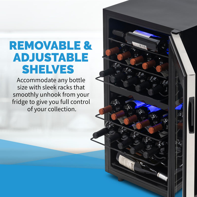 NewAir 28 Bottle Dual Zone Freestanding Wine Cooler