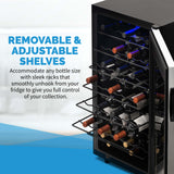 NewAir 50 Bottle Single Zone Freestanding Wine Cooler