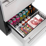 NewAir 24” Built-in 20 Bottle and 80 Can Dual Drawer Outdoor Wine and Beverage Fridge