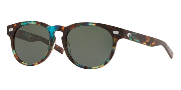 Costa Del Mar Mens 204 Shiny Ocean Tortoise Frame - Gray 580 Glass Lens - Non-Polarized Sunglasses