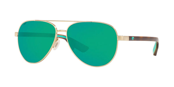 Costa Del Mar Peli 287 Brushed Gold Frame - Green Mirror 580 Plastic Lens - Non-Polarized Sunglasses