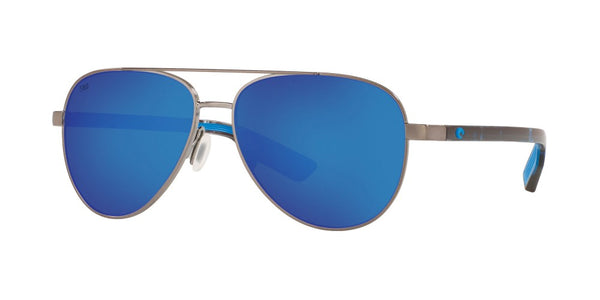 Costa Del Mar Peli 289 Brushed Gunmetal - Blue Mirror 580 Glass Lens - Non-Polarized Sunglasses