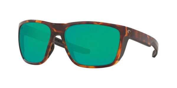 Costa Del Mar Mens Ferg Matte Tortoise Frames - Green Mirror Plastic Lens - Polarized Sunglasses