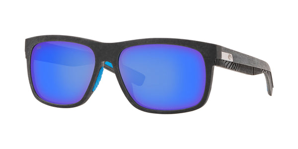 Costa Del Mar Mens Baffin 00B Net Gray/Blue Rubber Frame - Blue Mirror 580 Glass Lens - Non-Polarized Sunglasses