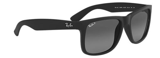 Ray-Ban Mens Justin Classic Polarized Sunglasses - Matte Black/Gray Gradient