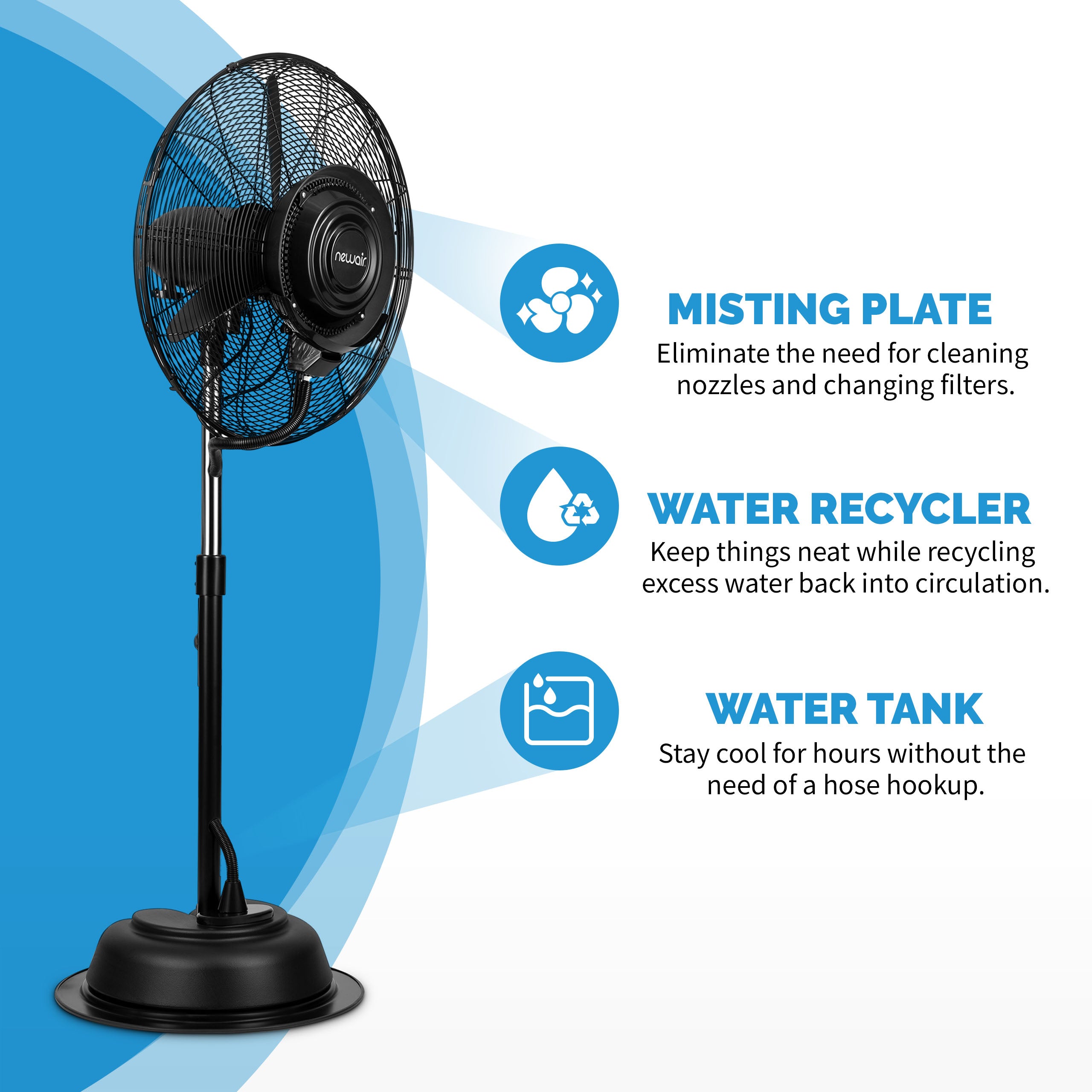 NewAir 24" Oscillating Misting Fan