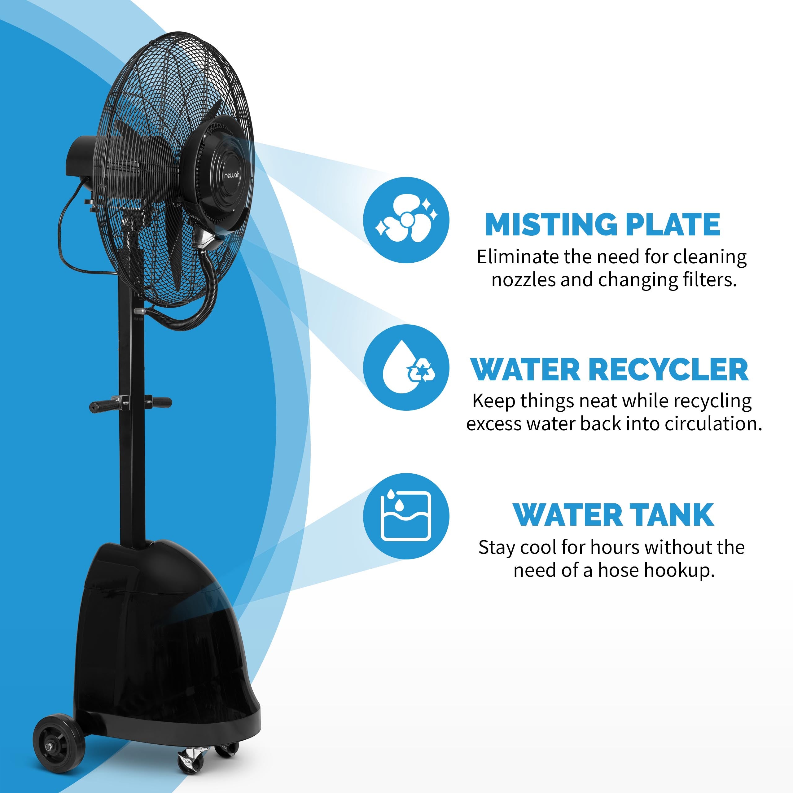 NewAir 26" Oscillating Misting Fan