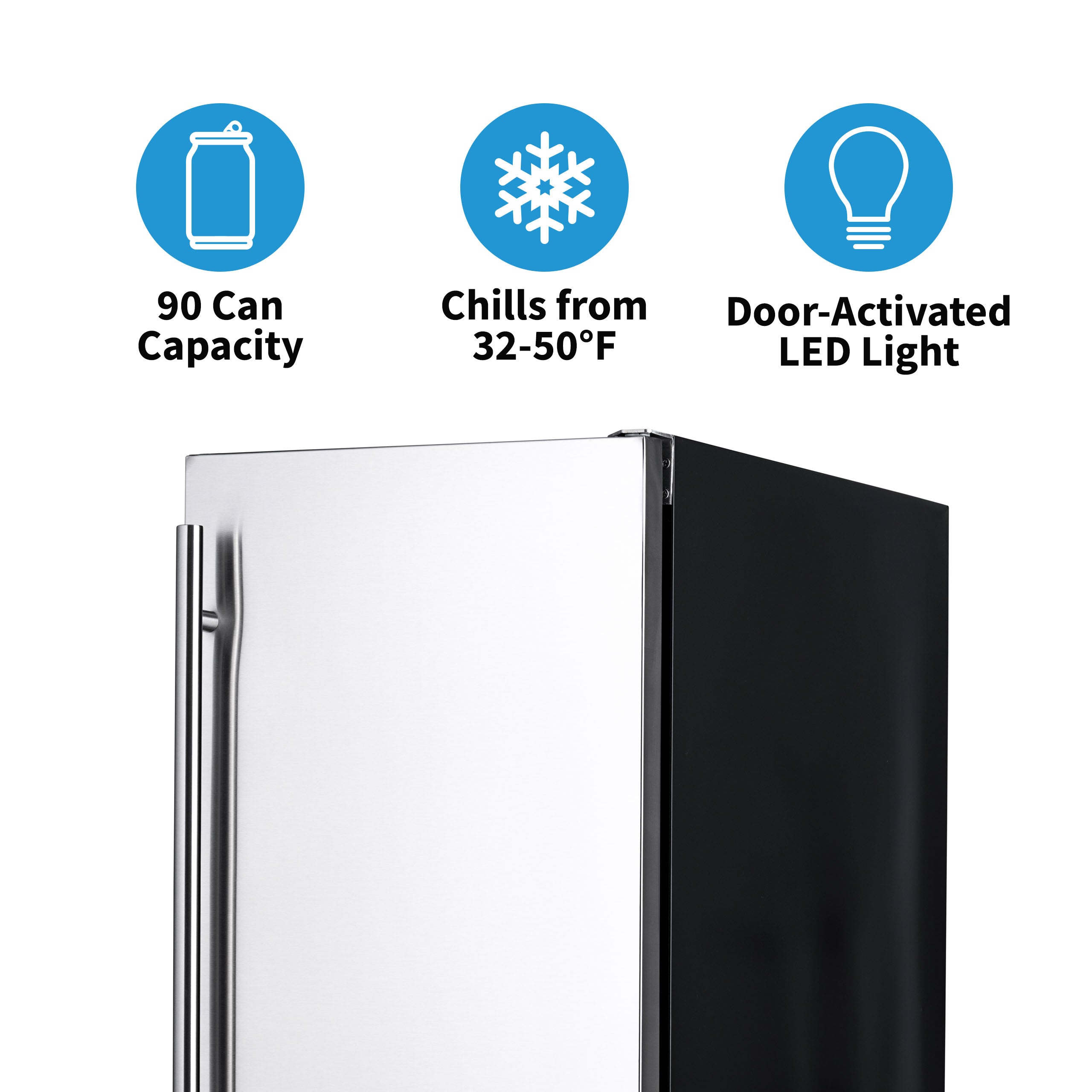 NewAir 15” Built-in 90 Can Outdoor Beverage Fridge